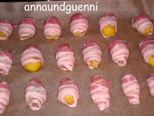 Rumpsteak mit Baconkartoffeln und winterlichem Linsengemüse und Rotweinsauce - Rezept - Bild Nr. 5