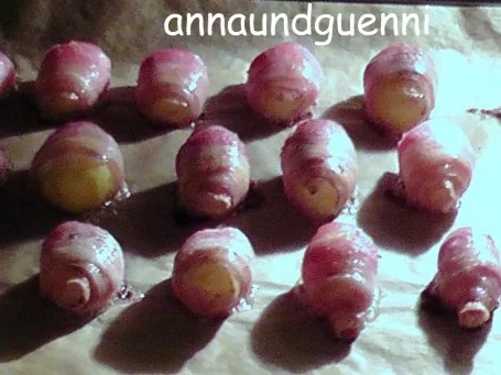 Rumpsteak mit Baconkartoffeln und winterlichem Linsengemüse und Rotweinsauce - Rezept - Bild Nr. 6