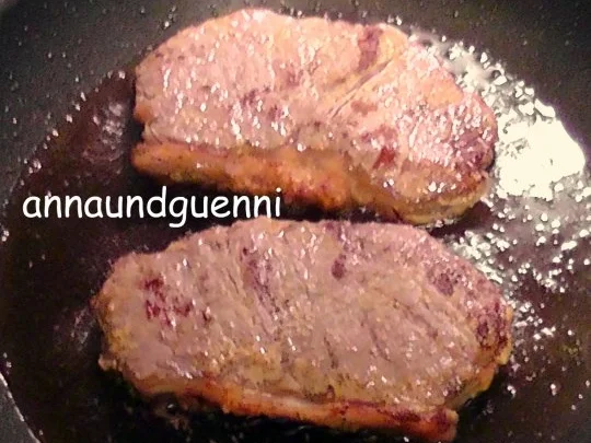 Rumpsteak mit Baconkartoffeln und winterlichem Linsengemüse und Rotweinsauce - Rezept - Bild Nr. 10