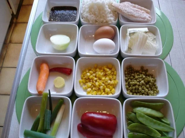 Chinesischer Bratreis mit Ei, Hühnerfleisch und Gemüse - Rezept - Bild Nr. 2