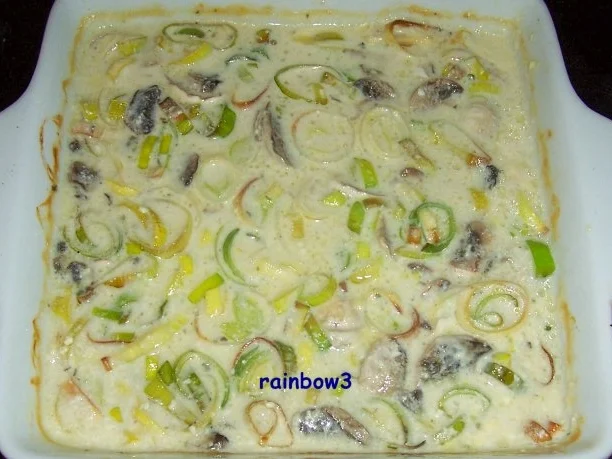 Kochen: Hähnchen-Pilz-Porree-Auflauf - Rezept - Bild Nr. 5