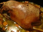 Weihnachtsente mit Orangenhonigsoße - Rezept