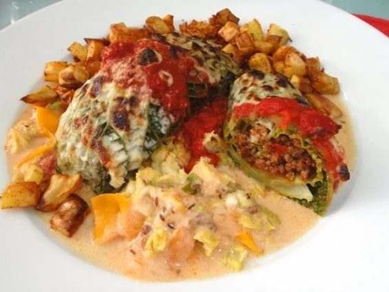 Wirsingrouladen auf seinem Gemüse gratiniert - Rezept - Bild Nr. 14