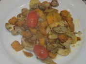 Warmer Salat von Pilzen,Kürbis und Schweinefilet - Rezept