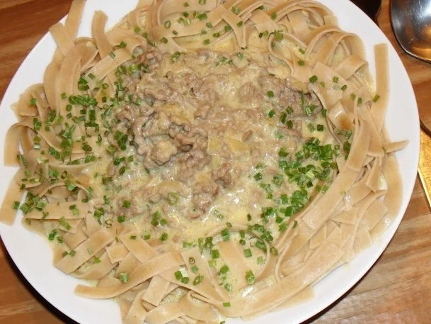 Rezept: Kastaniennudeln mit Fleischragout Bild Nr. 2 Kastaniennudeln mit Fleischragout - Rezept - Bild Nr. 2