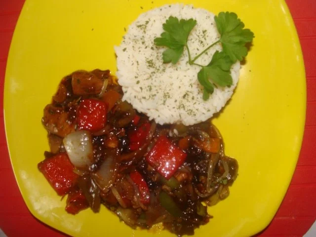 Geflügel : Süßsaure Hähnchenbrust mit Gemüse - Rezept