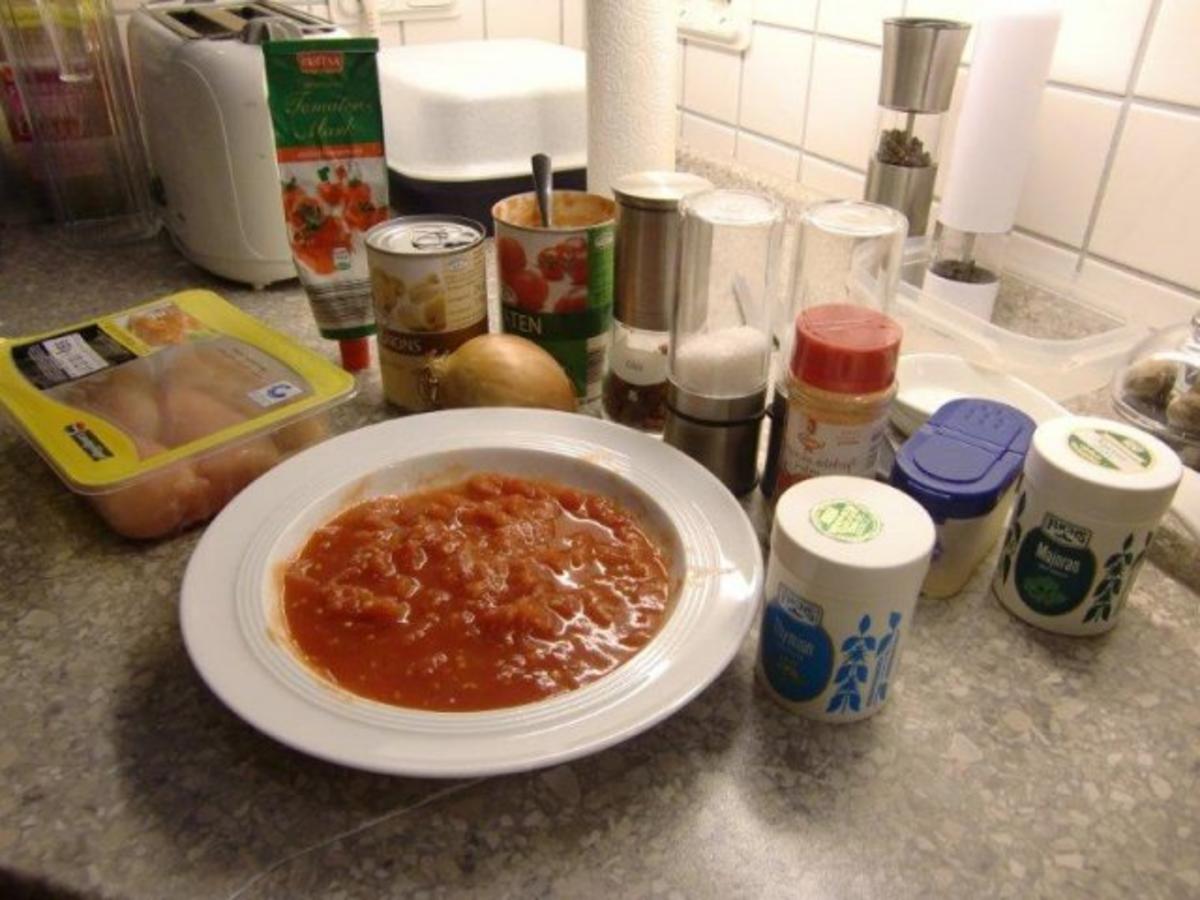 Hähnchenbrust in Tomatensoße - Rezept