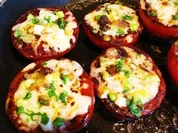 Gebratene Tomaten mit viererlei Käse - Rezept
