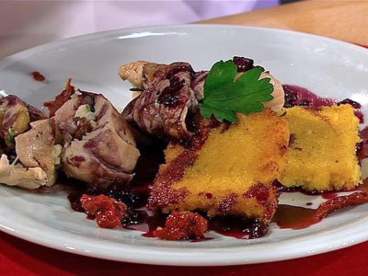 Bilder für Putenröllchen mit Polenta in Rotweinsauce (Frauen) - Rezept