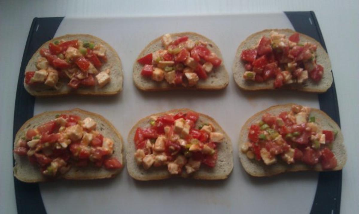 Bruschetta mit Mozarella und Tomate - Rezept - Bild Nr. 4