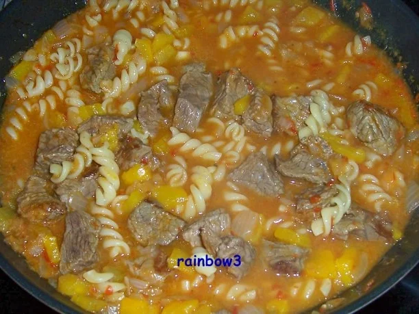 Kochen: Nudel-Paprika-Gulasch-Pfanne - Rezept - Bild Nr. 6