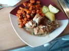 Hähnchenröllchen mit Frischkäse Mandelfüllung und Buttermörchen - Rezept