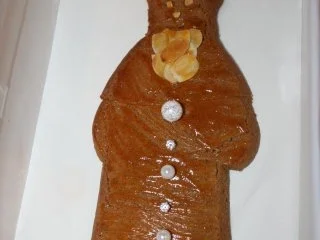 Sinterklaaspop aus Spekulatius - Rezept