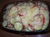 Tomaten-Zucchini-Auflauf mit Putenbrust - Rezept
