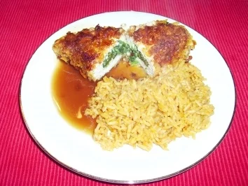 Gefüllte Hähnchenbrust mit Spinat und Mozzarella - Rezept