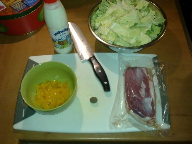 Barbarie Entenbrust auf Rahmwirsing - Aprikosengemüse - Rezept - Bild Nr. 2