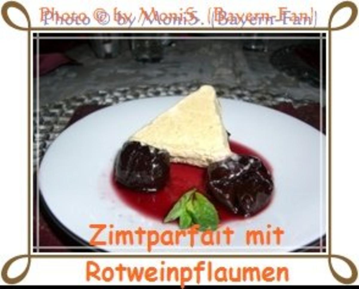 Zimtparfait  mit Rotweinpflaumen - Rezept