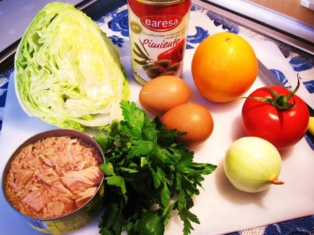 Großer bunter Salat-Teller mit Orangen - Rezept - Bild Nr. 2