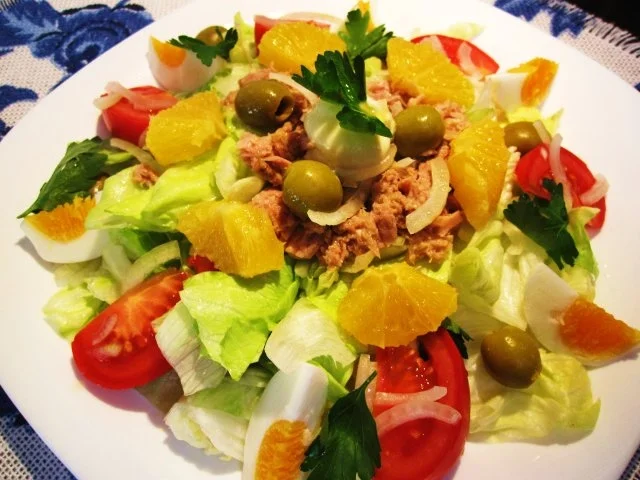 Großer bunter Salat-Teller mit Orangen - Rezept - Bild Nr. 7