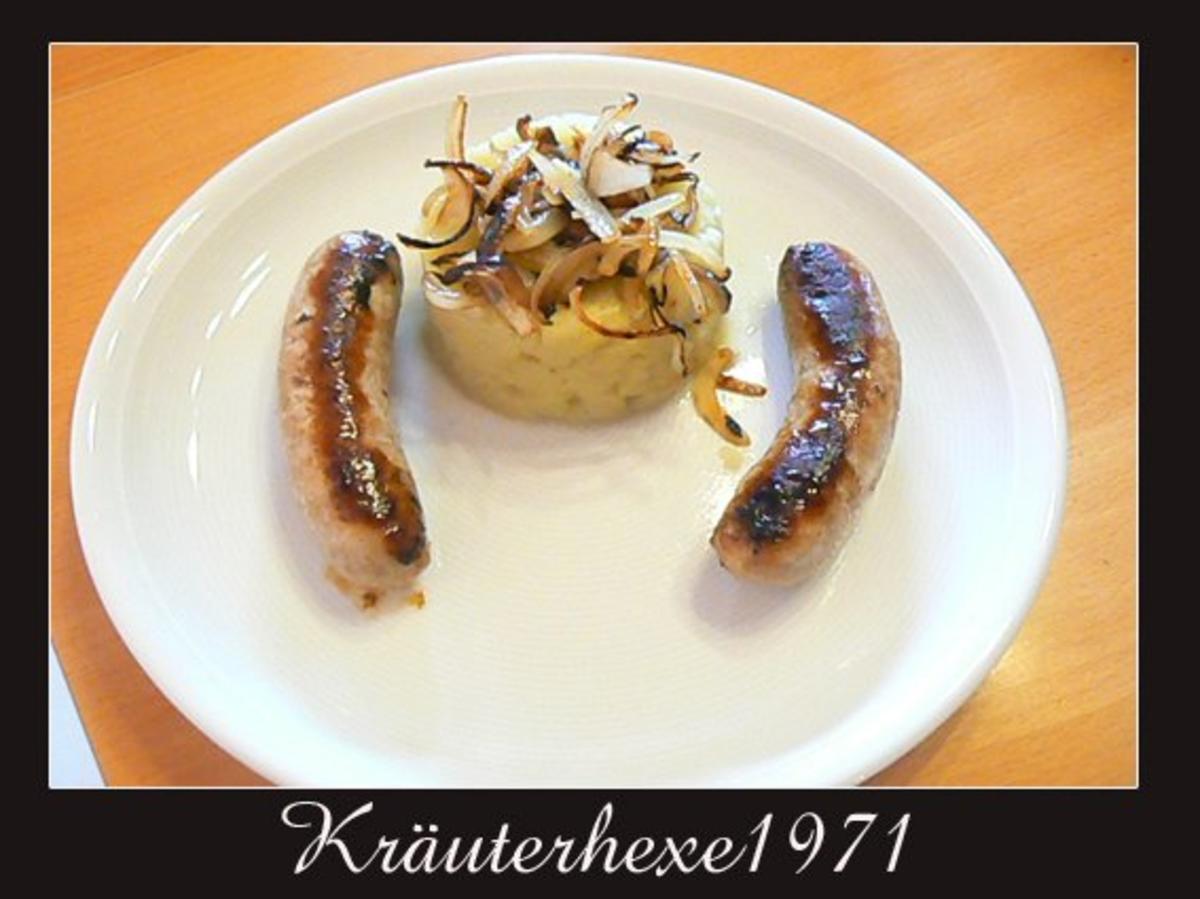 Bilder für Püree von der Süßkartoffel mit grober Bratwurst.... - Rezept