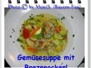 Gemüsesuppe mit Brezen-Nocken - Rezept