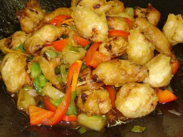 Rezept: Hühnerfleisch süß-sauer Hühnerfleisch süß-sauer - Rezept