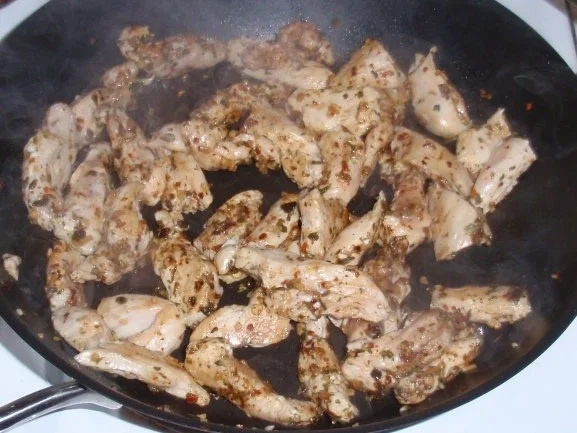 Penne mit einer Hähnchen-Fenchel-Sauce - Rezept - Bild Nr. 4