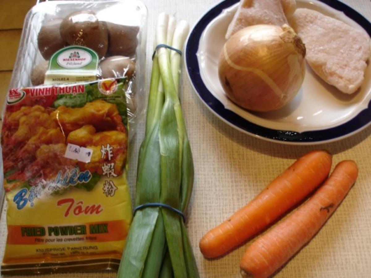 Pikante asiatische Hähnchennuggets mit knackigem Gemüse und Reis - Rezept - Bild Nr. 2