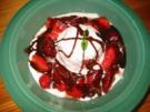 Honigparfait mit Erdbeeren - Rezept