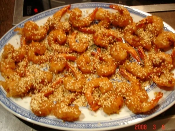 Frittierte Honig-Garnelen - Rezept