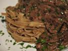Adventskalender 11. Tag: Rinderhuftstreifen mit Steinpilznudeln und feinem Sößle - Rezept