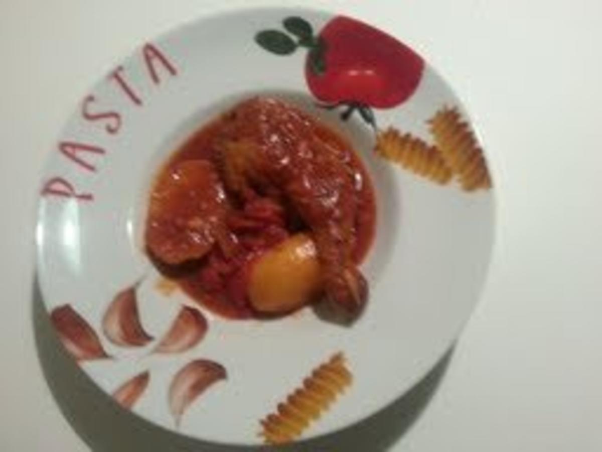 Hähnchenschenkel "Italiana" in der Gemüse-Pfanne - Rezept