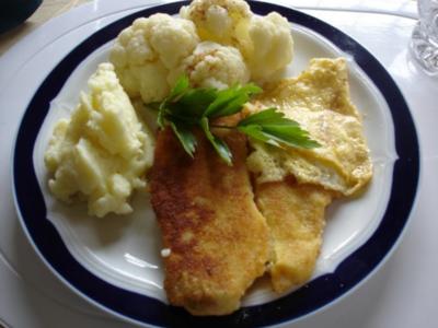 Pangasius Fischfilet mit Blumenkohl und Kartoffelbrei - Rezept
