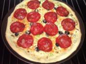 Flammkuchen mit Lauch und Chorizo - Rezept