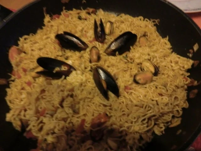 Chinesische Nudeln aus dem Wok mit Muscheln - Rezept - Bild Nr. 4