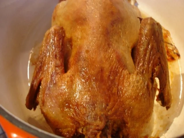 Rezept: Pekingente mit Erdnusssauce und Gemüsereis mit Möhrenblüten Bild Nr. 6 Pekingente mit Erdnusssauce und Gemüsereis mit Möhrenblüten - Rezept - Bild Nr. 6