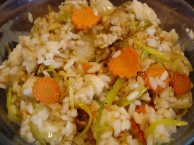 Rezept: Pekingente mit Erdnusssauce und Gemüsereis mit Möhrenblüten Bild Nr. 10 Pekingente mit Erdnusssauce und Gemüsereis mit Möhrenblüten - Rezept - Bild Nr. 10