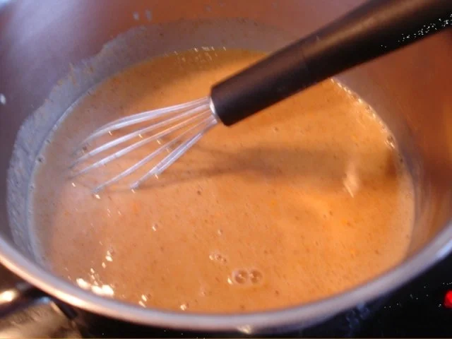 Rezept: Pekingente mit Erdnusssauce und Gemüsereis mit Möhrenblüten Bild Nr. 13 Pekingente mit Erdnusssauce und Gemüsereis mit Möhrenblüten - Rezept - Bild Nr. 13