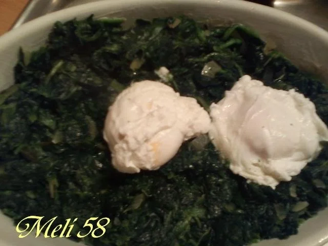 Aufläufe/ Überbackenes:  Spinatauflauf mit Pochierten Eiern und Gargonzola - Rezept - Bild Nr. 2