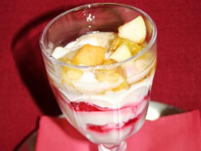 Himbeer-Trifle mit karamellisierten Früchten - Rezept