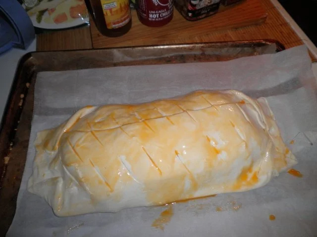 Rezept: Wildlachs auf Spinat im Blätterteig Bild Nr. 6 Wildlachs auf Spinat im Blätterteig - Rezept - Bild Nr. 6