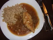 Hähnchenbrustfilets in Lauch Zwiebelsoße Dieter´s Art - Rezept