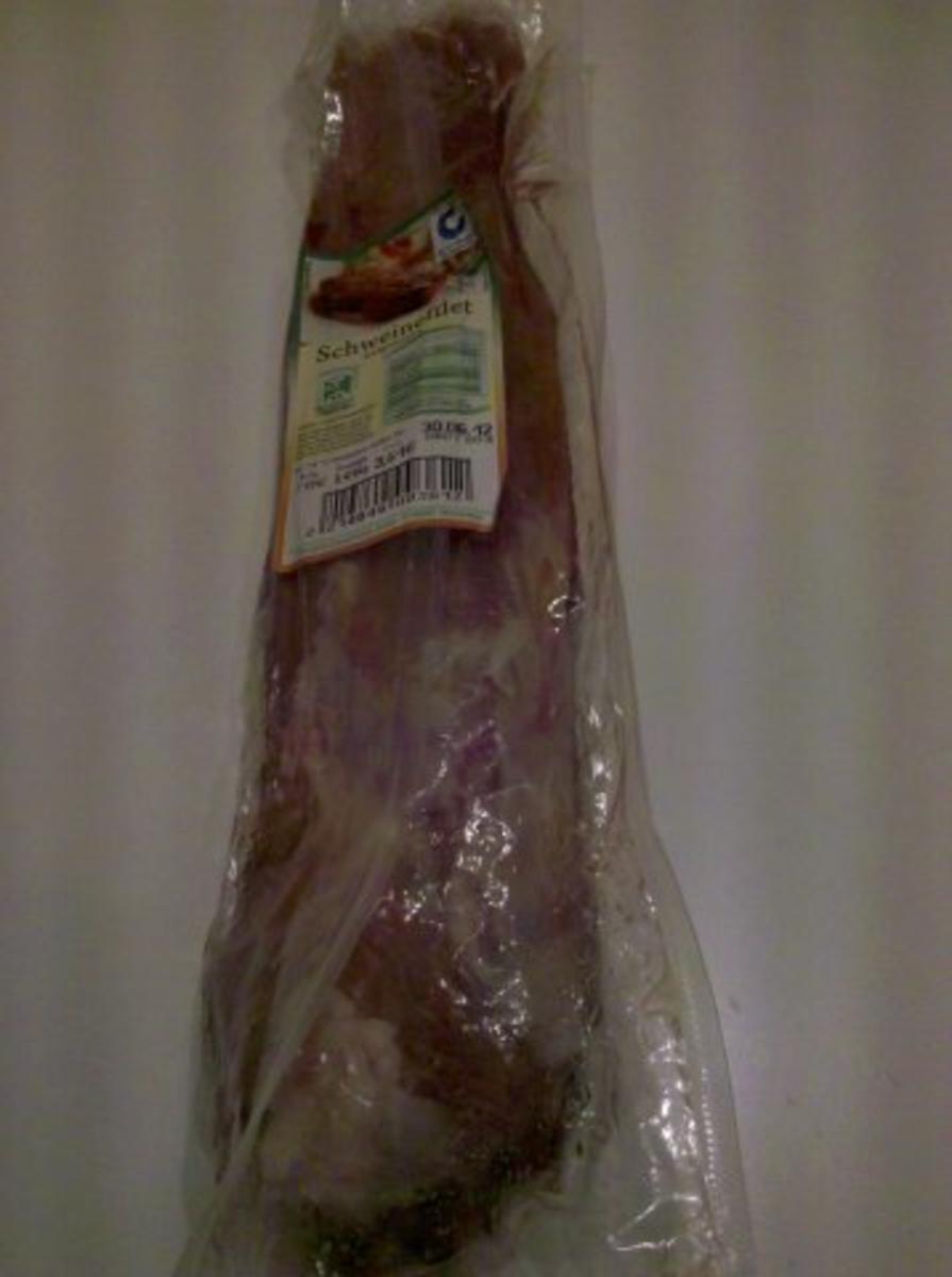 Fleisch: Gefülltes Schweinefilet mit Zucchini und Fusilli Bucati Lunghi - Rezept - Bild Nr. 2