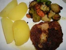 Rezept: Wintergemüse an Kräuterschnitzel Wintergemüse an Kräuterschnitzel - Rezept