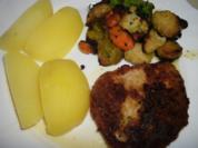 Wintergemüse an Kräuterschnitzel - Rezept