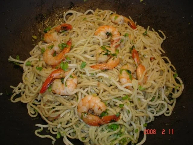 Rezept: Eiernudeln mit Koriander-Garnelen Bild Nr. 9 Eiernudeln mit Koriander-Garnelen - Rezept - Bild Nr. 9