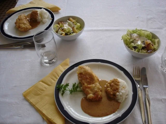 Rezept: Gebackene Hähnchenbrustfilets mit Erdnusssauce und Reis Bild Nr. 19 Gebackene Hähnchenbrustfilets mit Erdnusssauce und Reis - Rezept - Bild Nr. 19