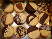 Weihnachtsplätzchen : Schoko-Marzipan-Taler - Rezept