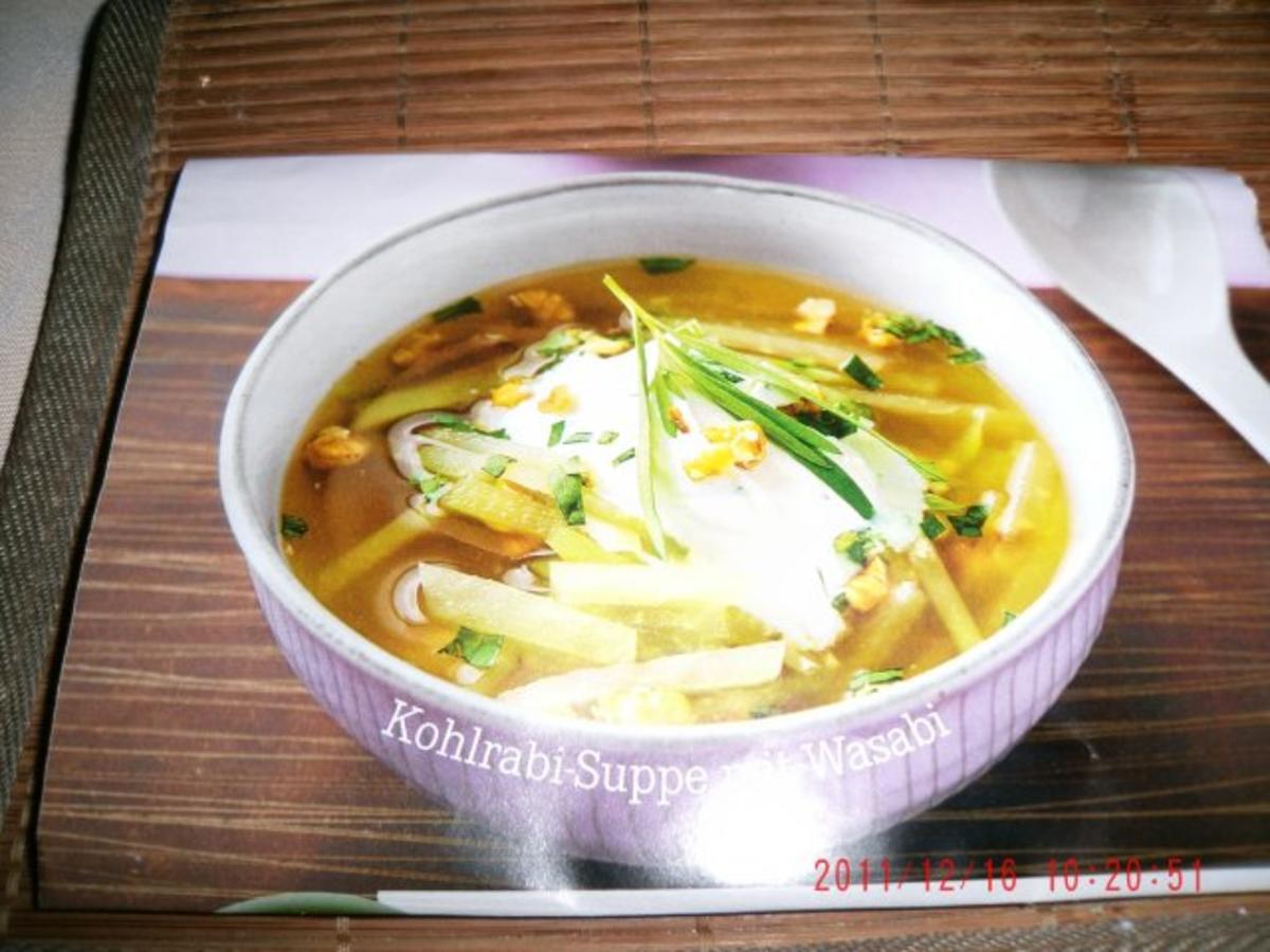 Kohlrabi-Suppe mit Wasabi - Rezept