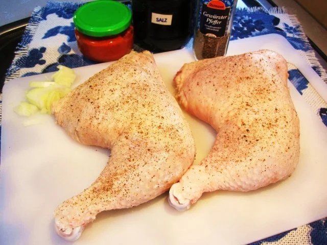 Hähnchenkeulen mit würzigem Innenleben - Rezept - Bild Nr. 2